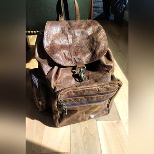 Leather Backpack - Ducks Unlimited